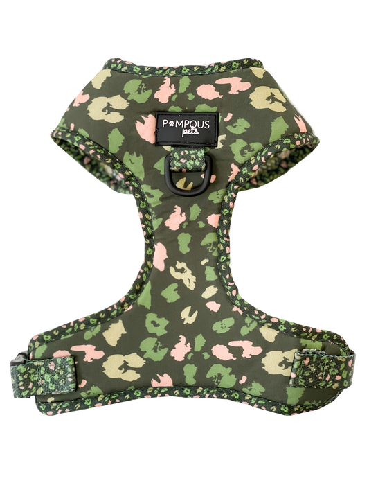Olive Safari Adjustable Dog Harness